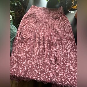 Pink Polka Dot Maxi Skirt